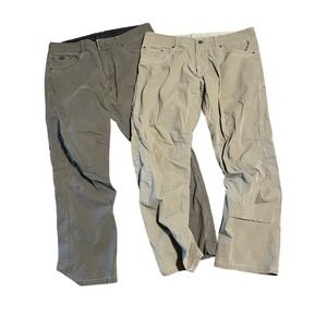 Lot of 2 KUHL Mens 36x32 Vintage Patina Dye Outdoor Hiking Pants Legendary Wear